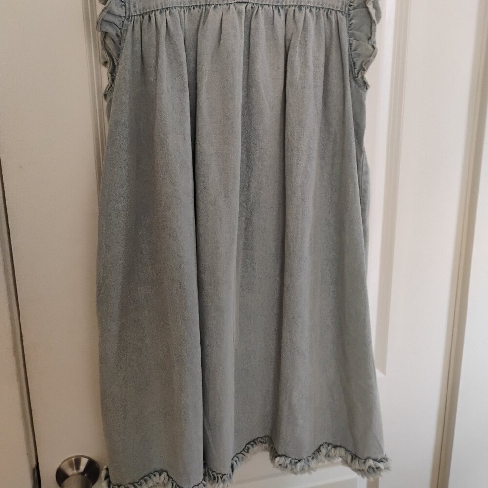 Umgee Butterfly Shoulder Denim Dress Size L NWT - Picture 4 of 7